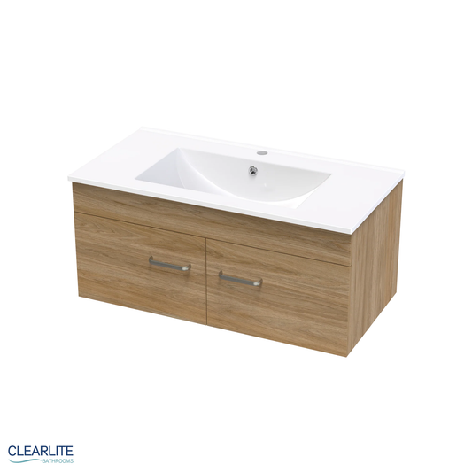 Clearlite Pacific Door Only Wall Hung Vanity 900mm | Available in 3 Colours