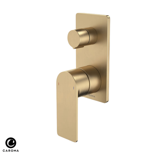 Caroma Urbane II Bath/Shower Diverter Mixer (Rectangular Cover Plate) - Available in 5 Colours