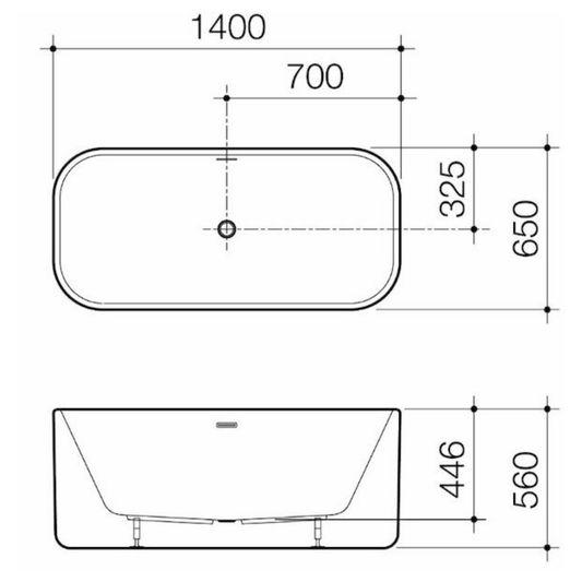 Caroma Luna Freestanding Bath 1400mm