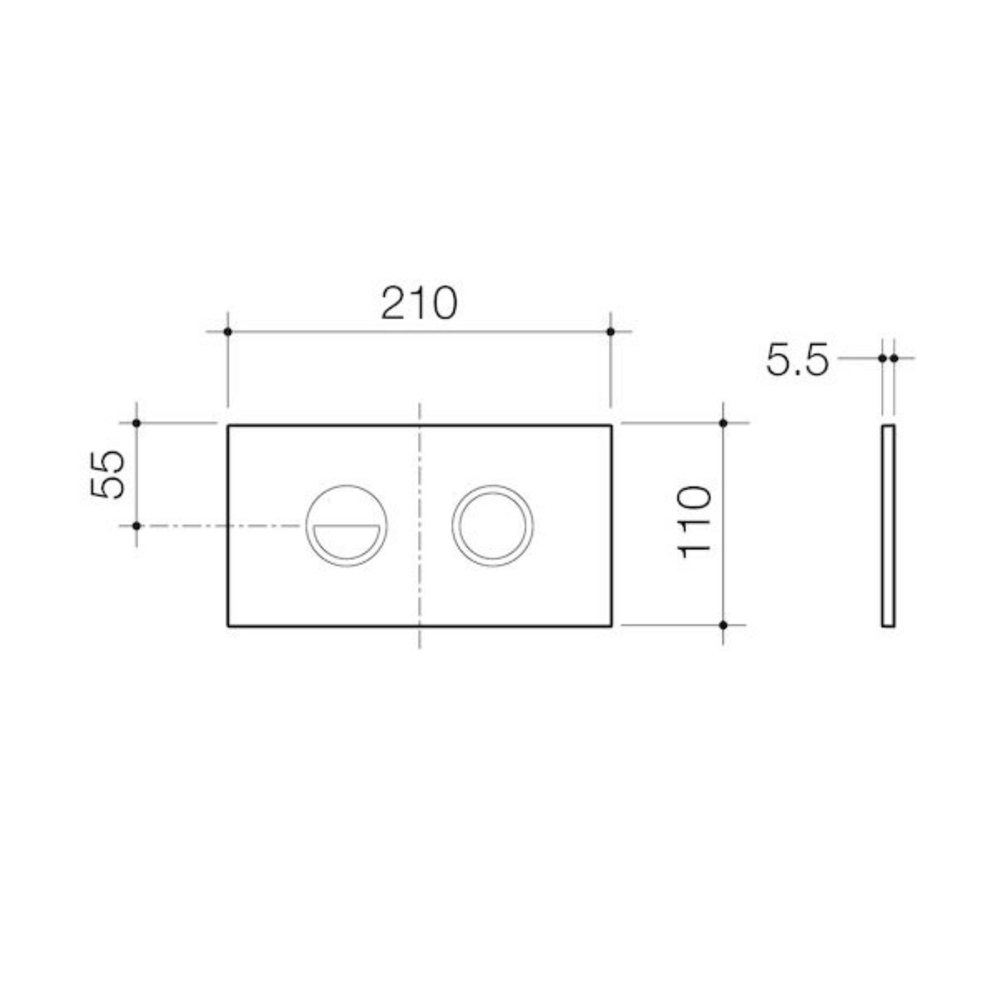 Caroma Invisi Series II Round Dual Flush Plate & Buttons (Metal) - Available in 7 Colours