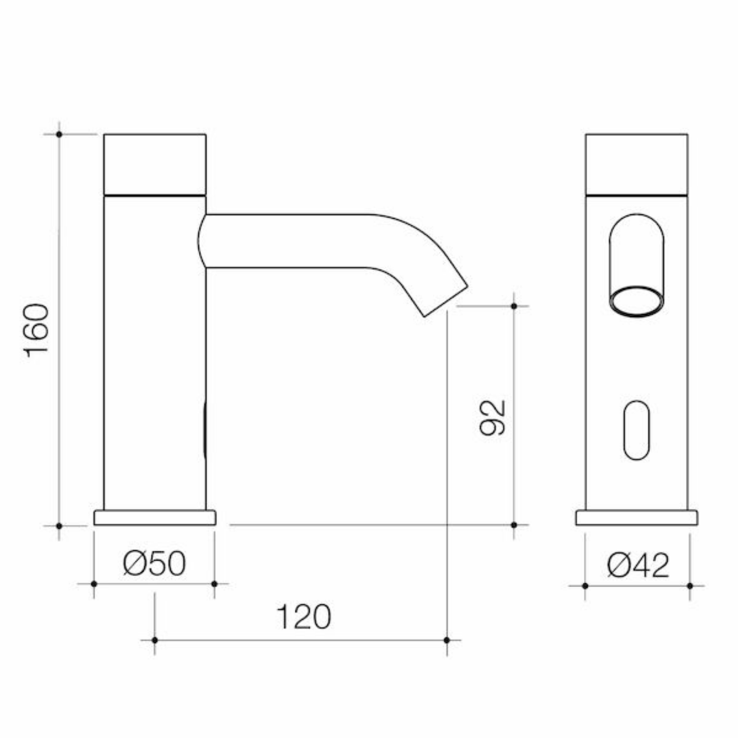 Caroma Liano II Sensor Hob Mounted Outlet | Available in 5 Colours