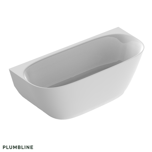 Plumbline Kurv Back To Wall Bath 1700mm | Available in 2 Colours