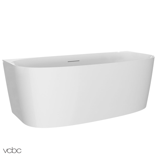 VCBC Peace Shaped Back To Wall Bath 1600mm - 2 Colour Options