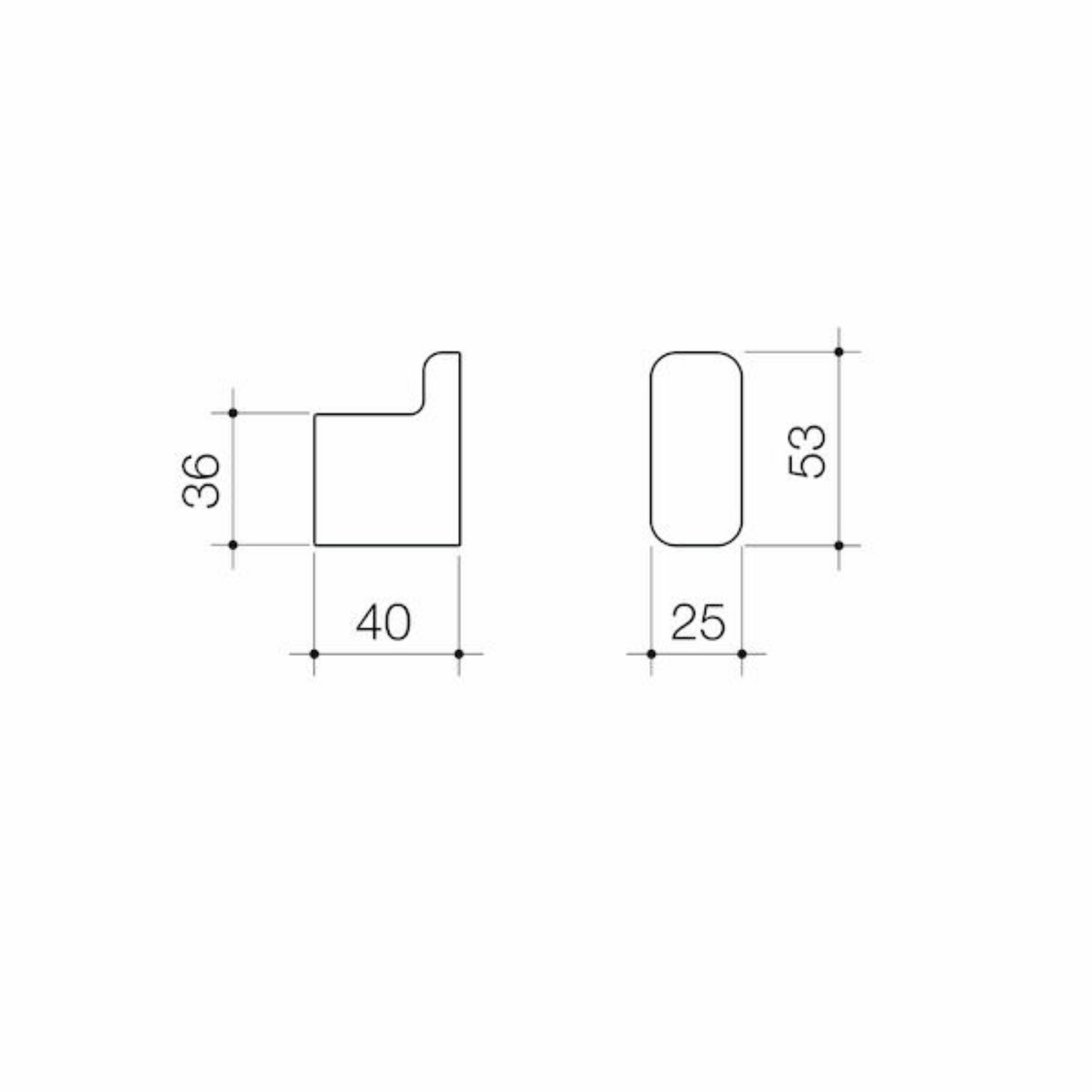 Caroma Luna Robe Hook | Available in 4 Colours