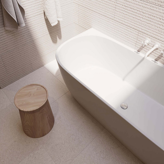 VCBC Oval Back To Wall Bath 1700mm | Available in 2 Colours