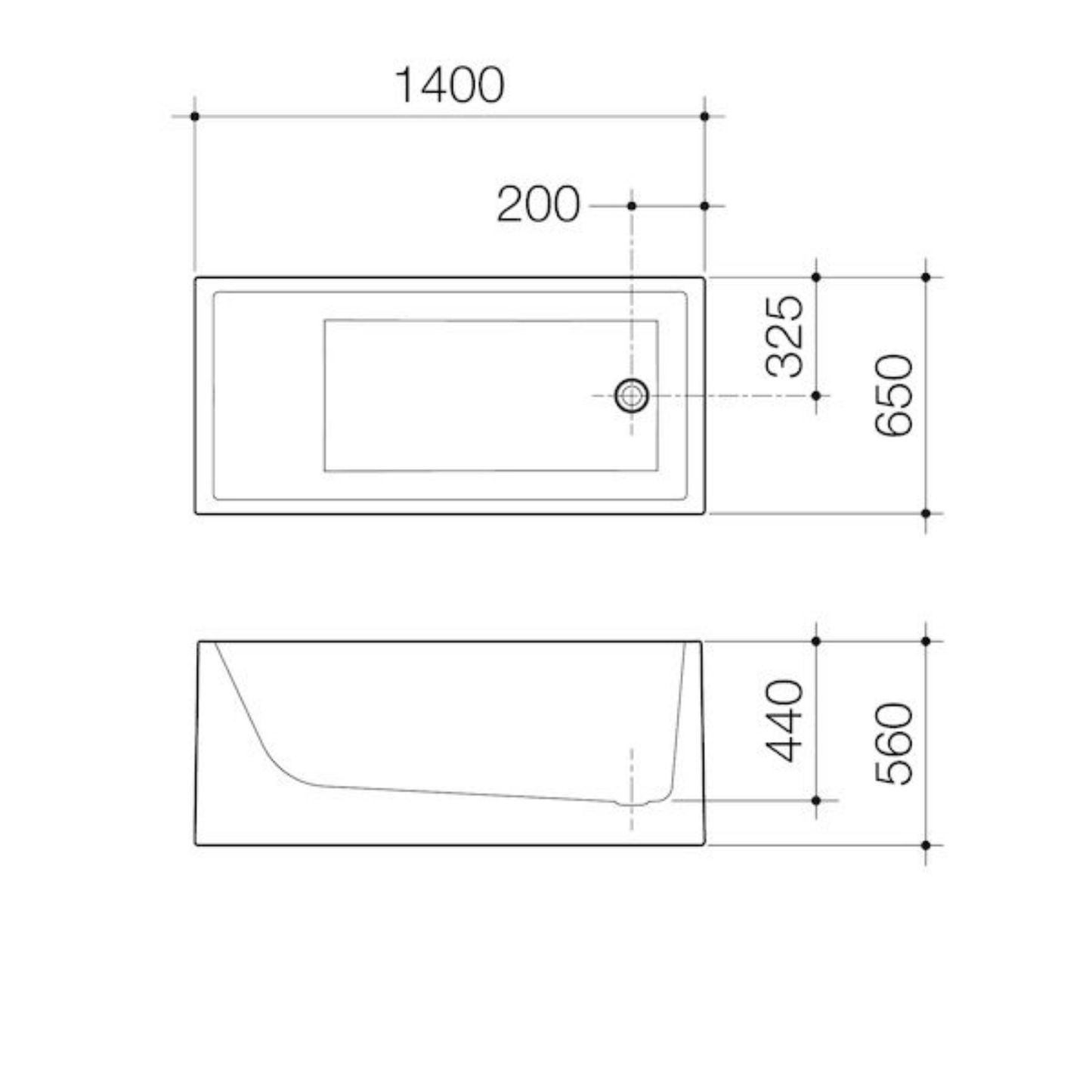 Caroma Liano Freestanding Bath 1400mm