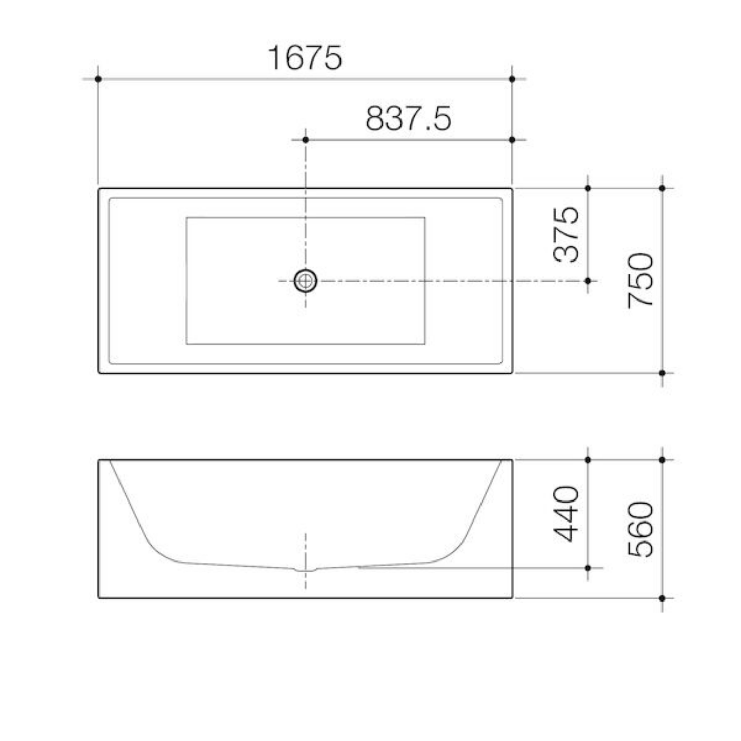Caroma Liano Freestanding Bath 1675mm