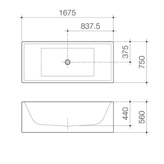 Caroma Liano Freestanding Bath 1675mm