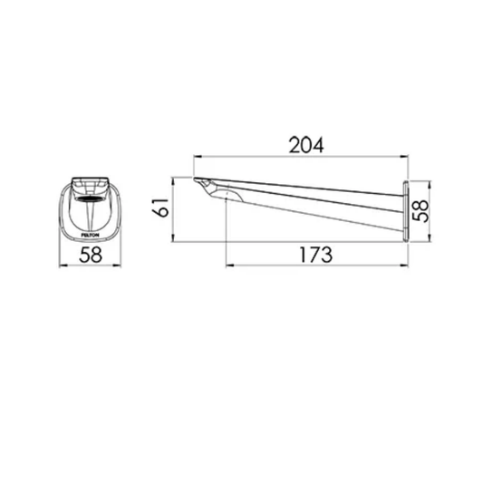 Corto Bath Spout - Chrome