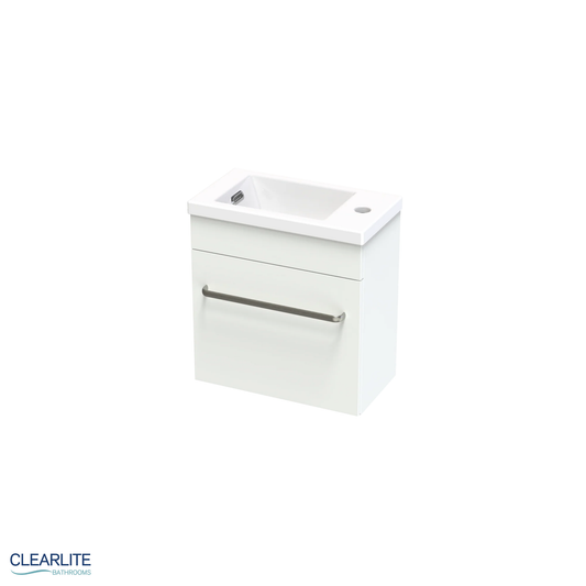 Pacific Hand Basin Wall Hung Vanity 400mm - 3 Colour Options