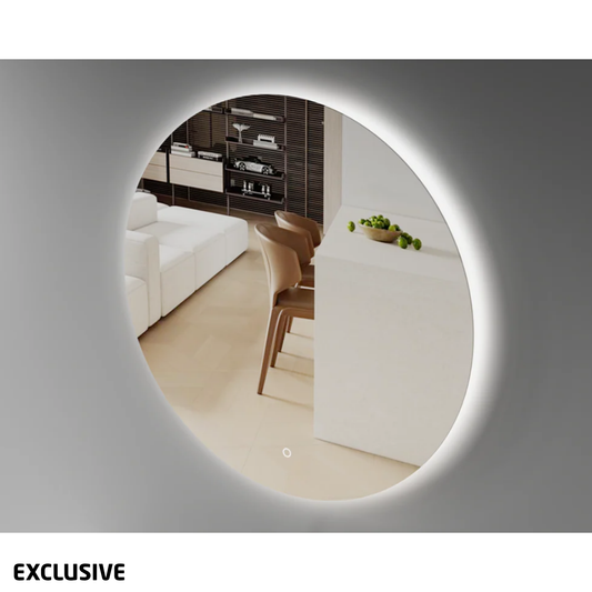 Avant Round Backlit Mirror with Demister - 4 Size Options