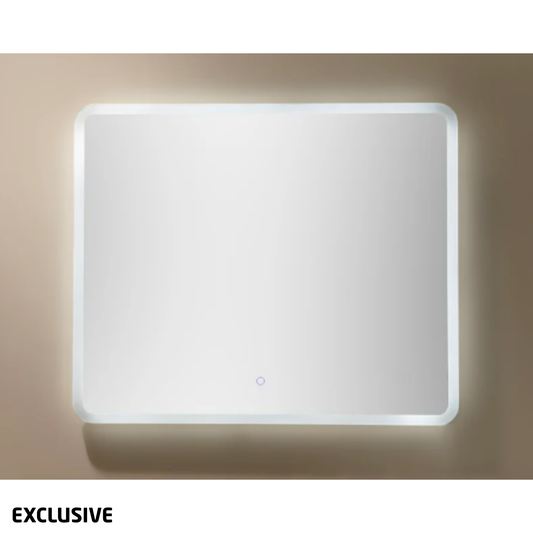 Avant Rectangle Acrylic Framed LED Mirror with Demister - 3 Size Options