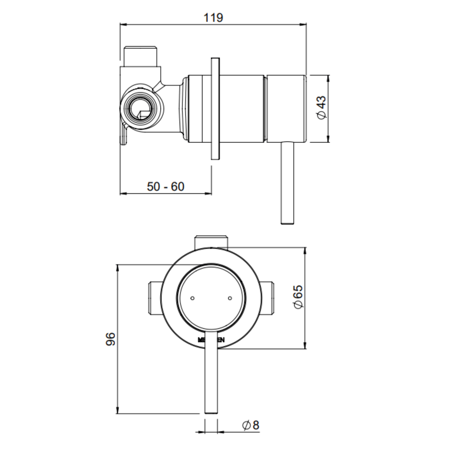 Methven Minimalist MK2 Shower Mixer | Available in 3 Colours