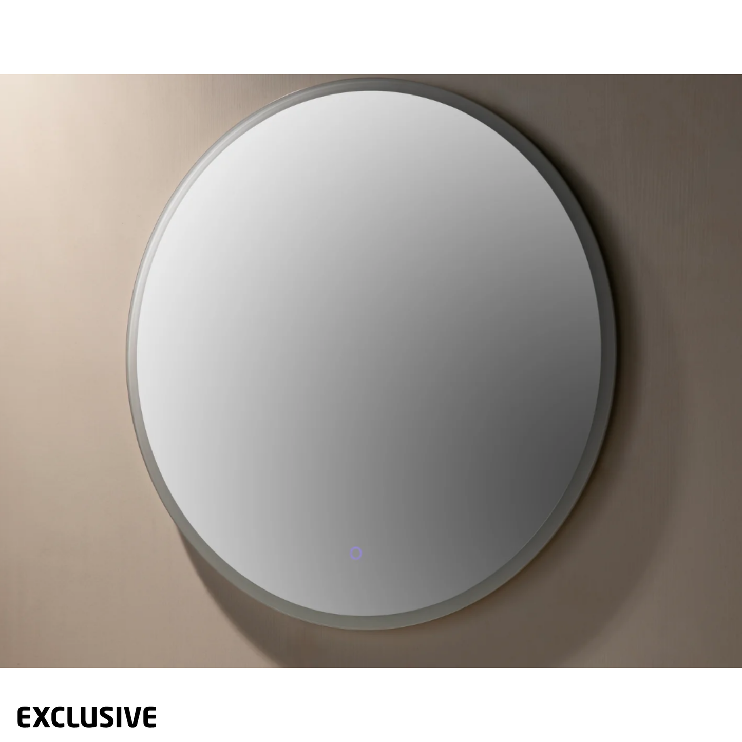 Avant Round Acrylic Framed LED Mirror with Demister - 2 Size Options