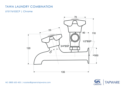 Tawa Laundry Combination Taps