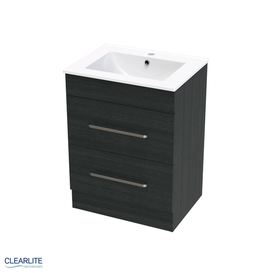Pacific Double Drawer Floor Standing Vanity - 4 Sizes / 3 Colour Options