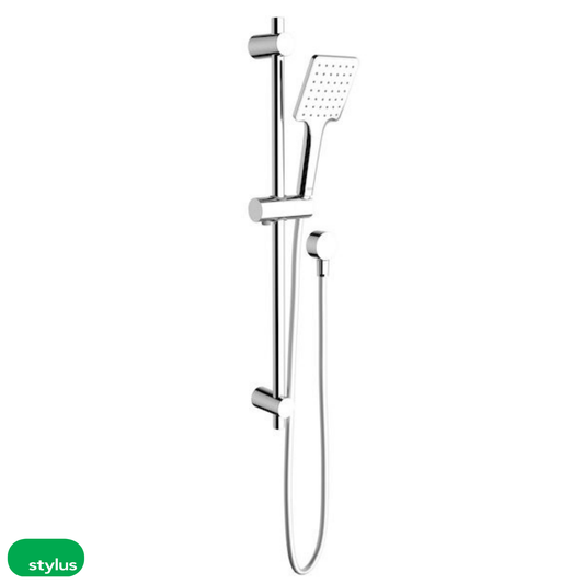 Stylus Basis Square Rail Shower - 2 Colour Options