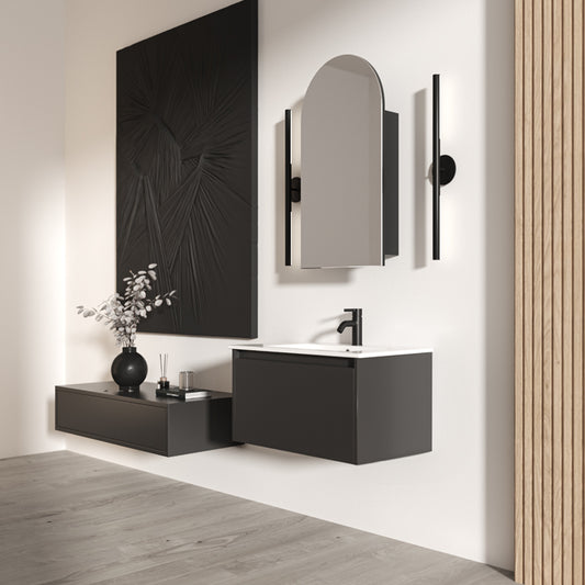 Elementi Novara 1 Drawer Wall Hung Vanity 750mm | Available in 11 Colours