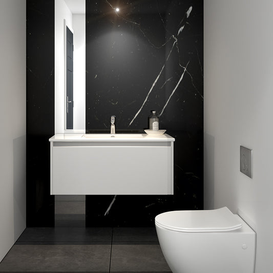 Elementi Novara 1 Drawer Wall Hung Vanity 900mm | Available in 11 Colours