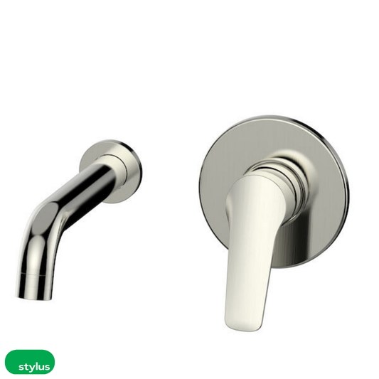 Stylus Basis R4 Wall Basin/Bath Mixer 180mm - 3 Colour Options