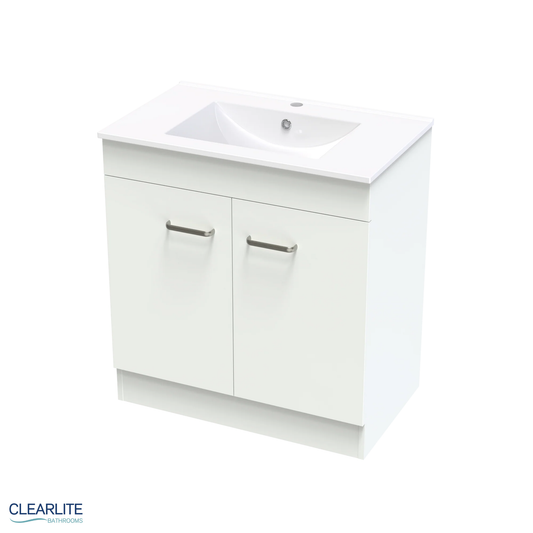 Clearlite Pacific Door Only Floor Standing Vanity 750mm - Available in 3 Colours