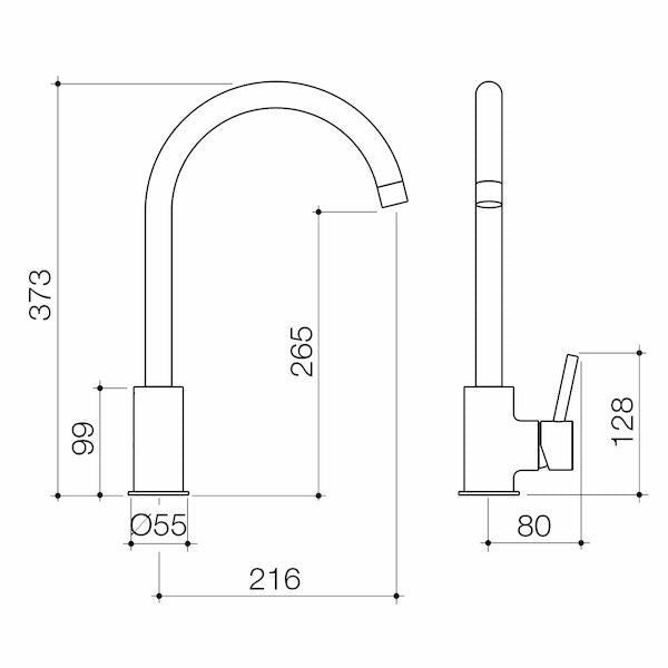 Stylus Basis R3 Sink Mixer - Brushed Nickel