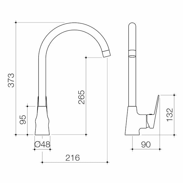 Stylus Basis R4 Sink Mixer - Black