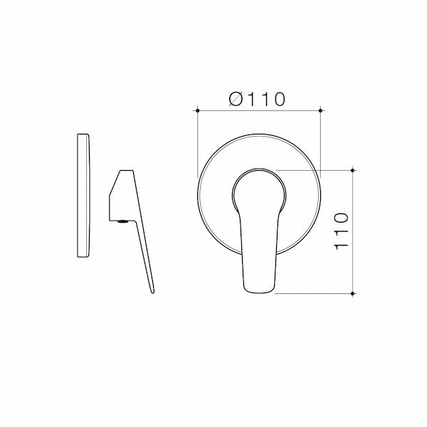Stylus Basis R4 Bath/Shower Mixer Trim Kit | Available in 3 Colours