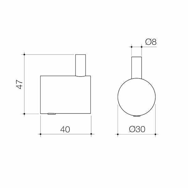 Stylus Basis Robe Hook | Available in 3 Colours