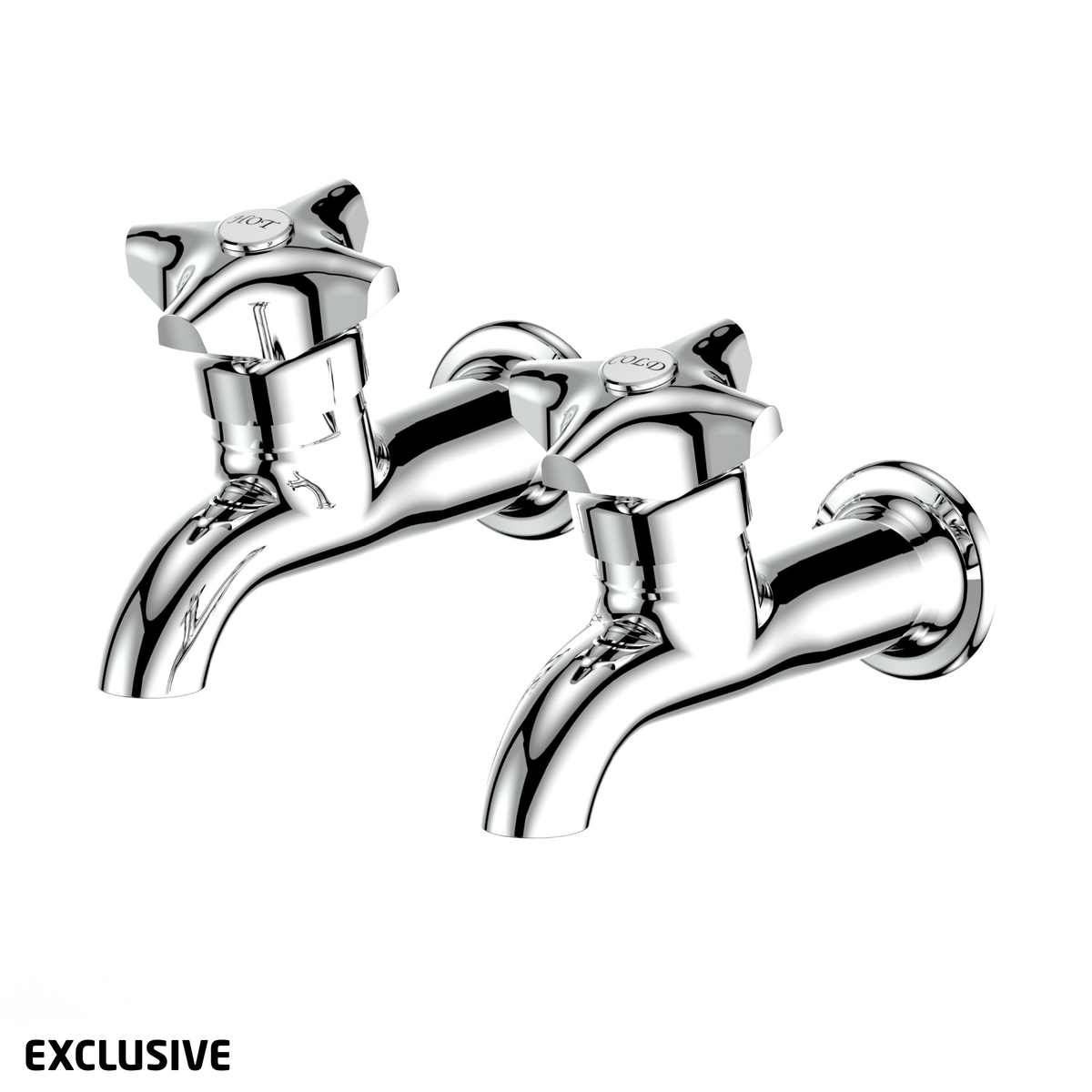 Tawa Bath Taps - Chrome