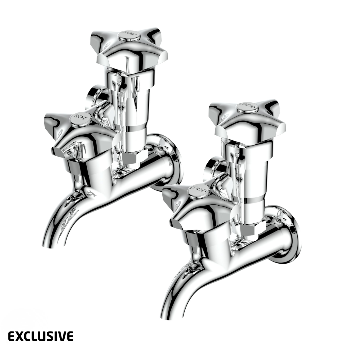 Tawa Laundry Combination Taps - Chrome