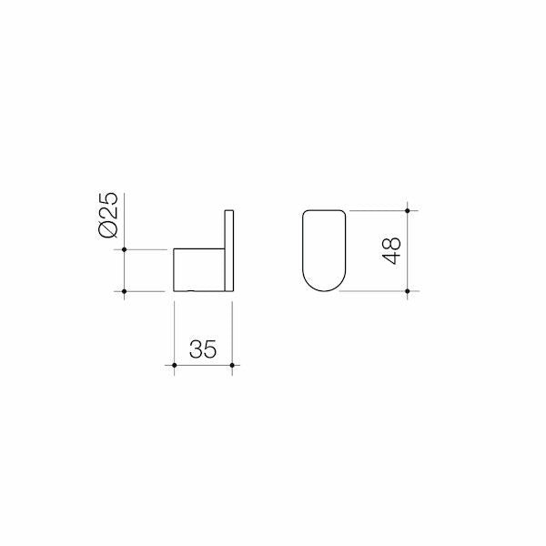 Caroma Urbane II Robe Hook - 5 Colour Options