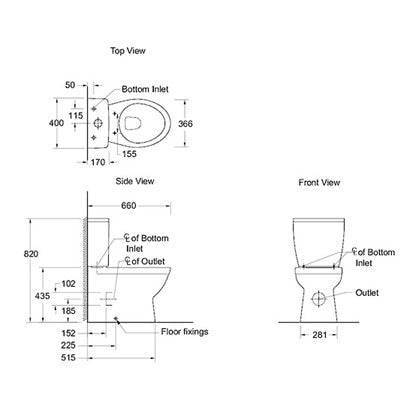Englefield Valencia Close Coupled Toilet Suite