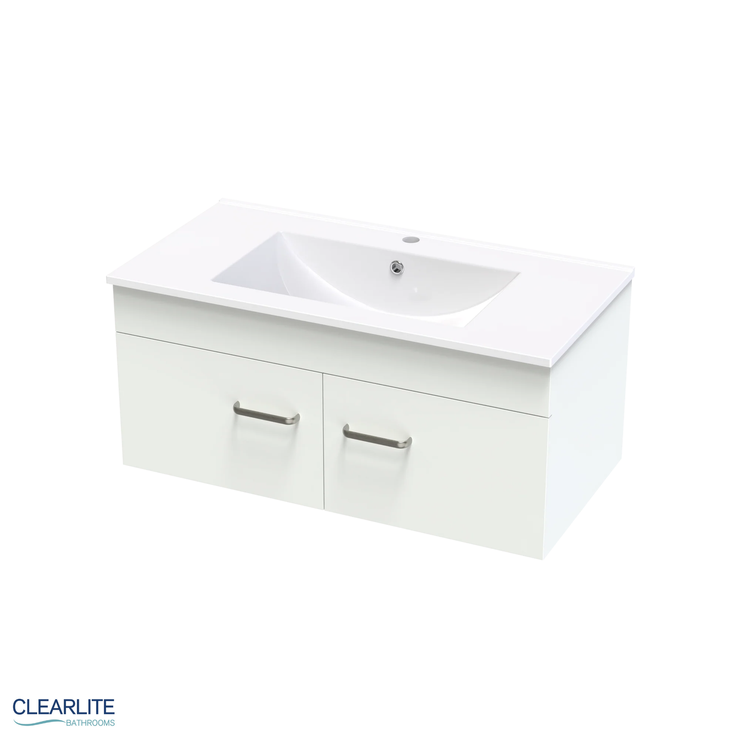 Clearlite Pacific Door Only Wall Hung Vanity 900mm | Available in 3 Colours