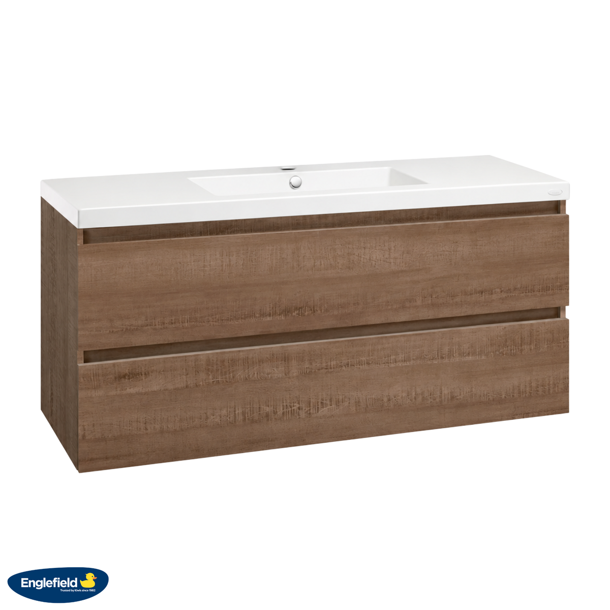 Englefield Valencia 2 Drawer Wall Hung Vanity 1200mm - Available in 3 Colours