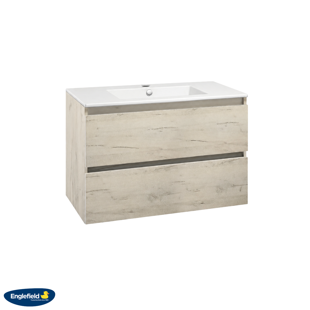 Englefield Valencia 2 Drawer Wall Hung Vanity 900mm - Available in 3 Colours