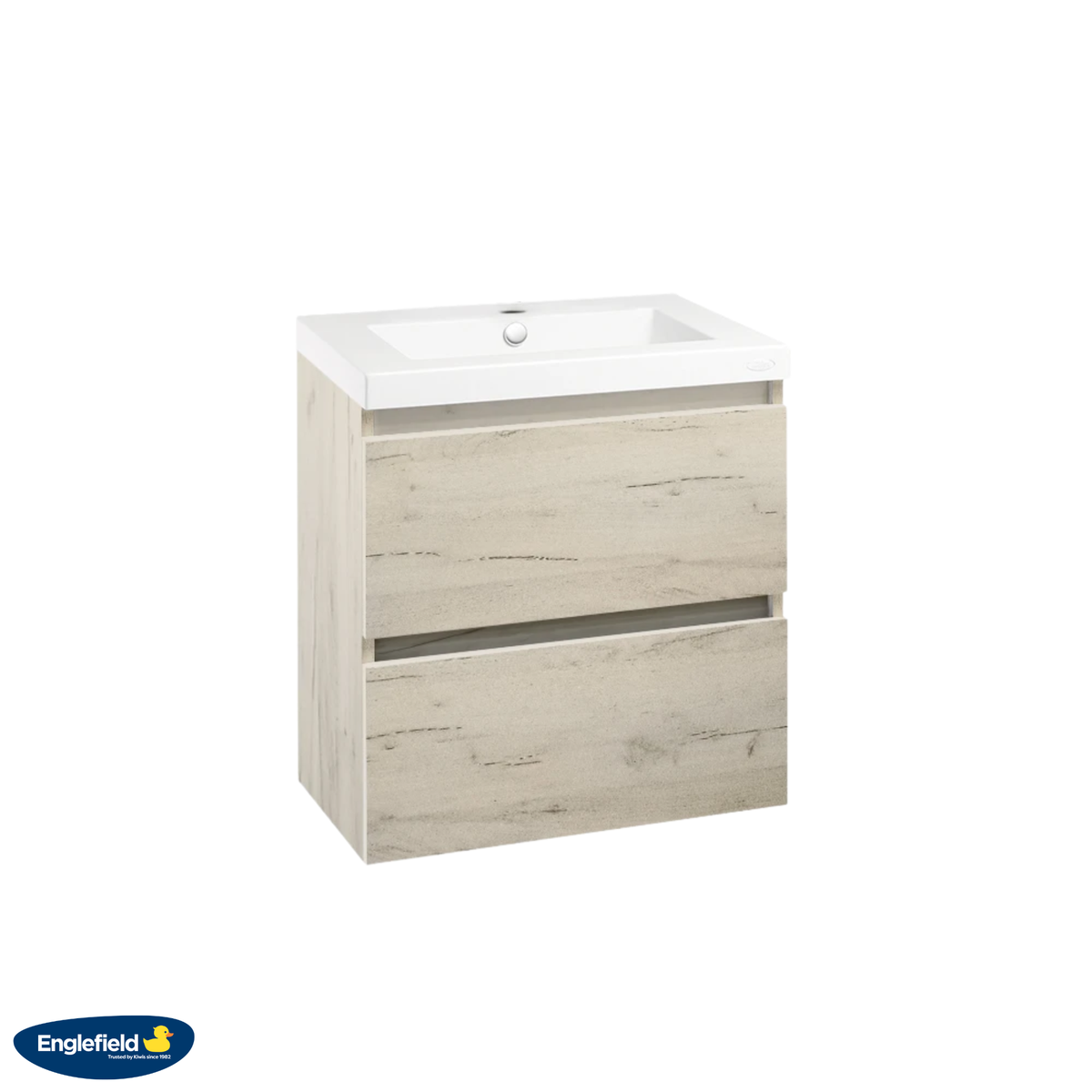 Englefield Valencia 2 Drawer Wall Hung Vanity 600mm - Available in 3 Colours