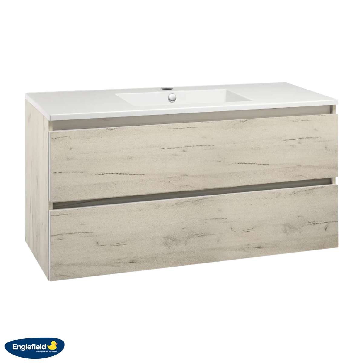 Englefield Valencia 2 Drawer Wall Hung Vanity 1200mm - Available in 3 Colours