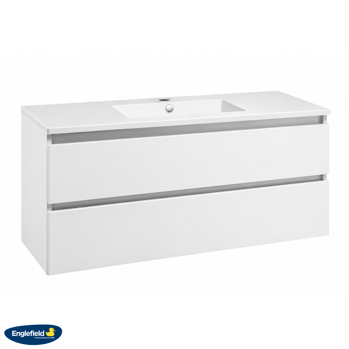 Englefield Valencia 2 Drawer Wall Hung Vanity 1200mm - Available in 3 Colours