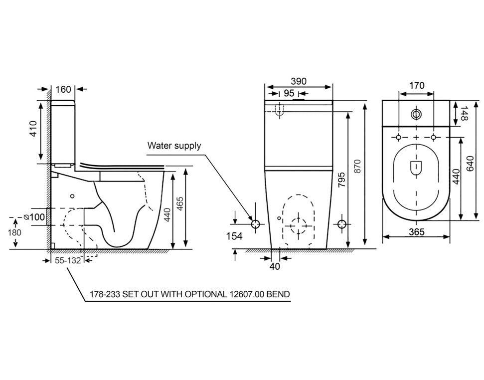 Elementi Uno Overheight CC Back to Wall | Toilet Suite