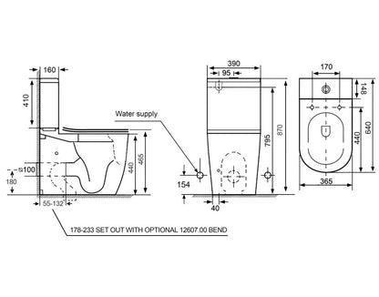 Elementi Uno Overheight CC Back to Wall | Toilet Suite