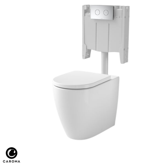 Caroma Urbane II Cleanflush Invisi-Series II Wall Faced Toilet Suite (with GermGard)