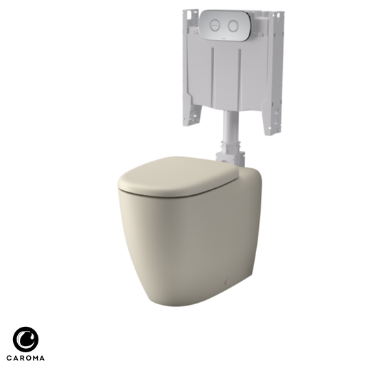 Caroma Contura II Cleanflush Invisi-Series II Wall Faced Toilet Suite - Available in 3 Colours