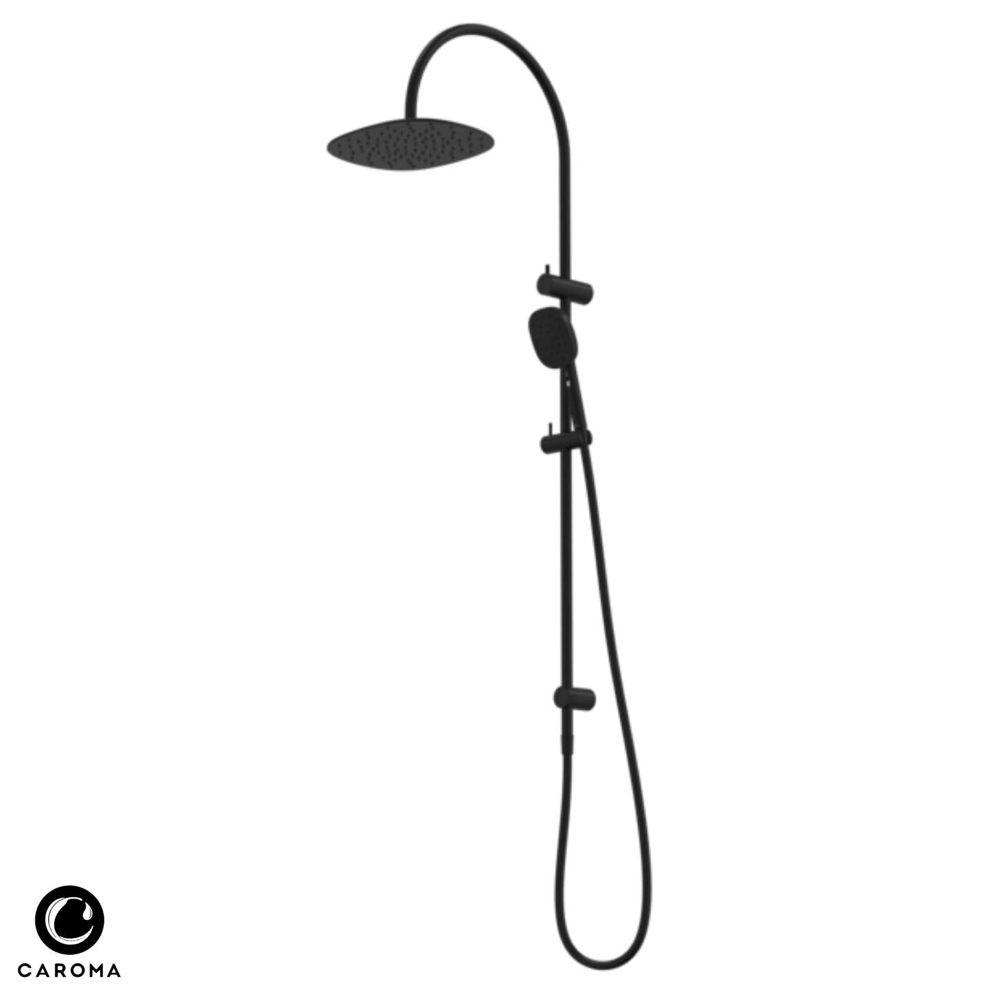 Caroma Contura II Rail Shower with Overhead | Available in 5 Colours