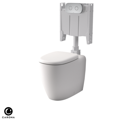 Caroma Contura II Cleanflush Invisi Series II Wall Faced Toilet Suite - Available in 3 Colours