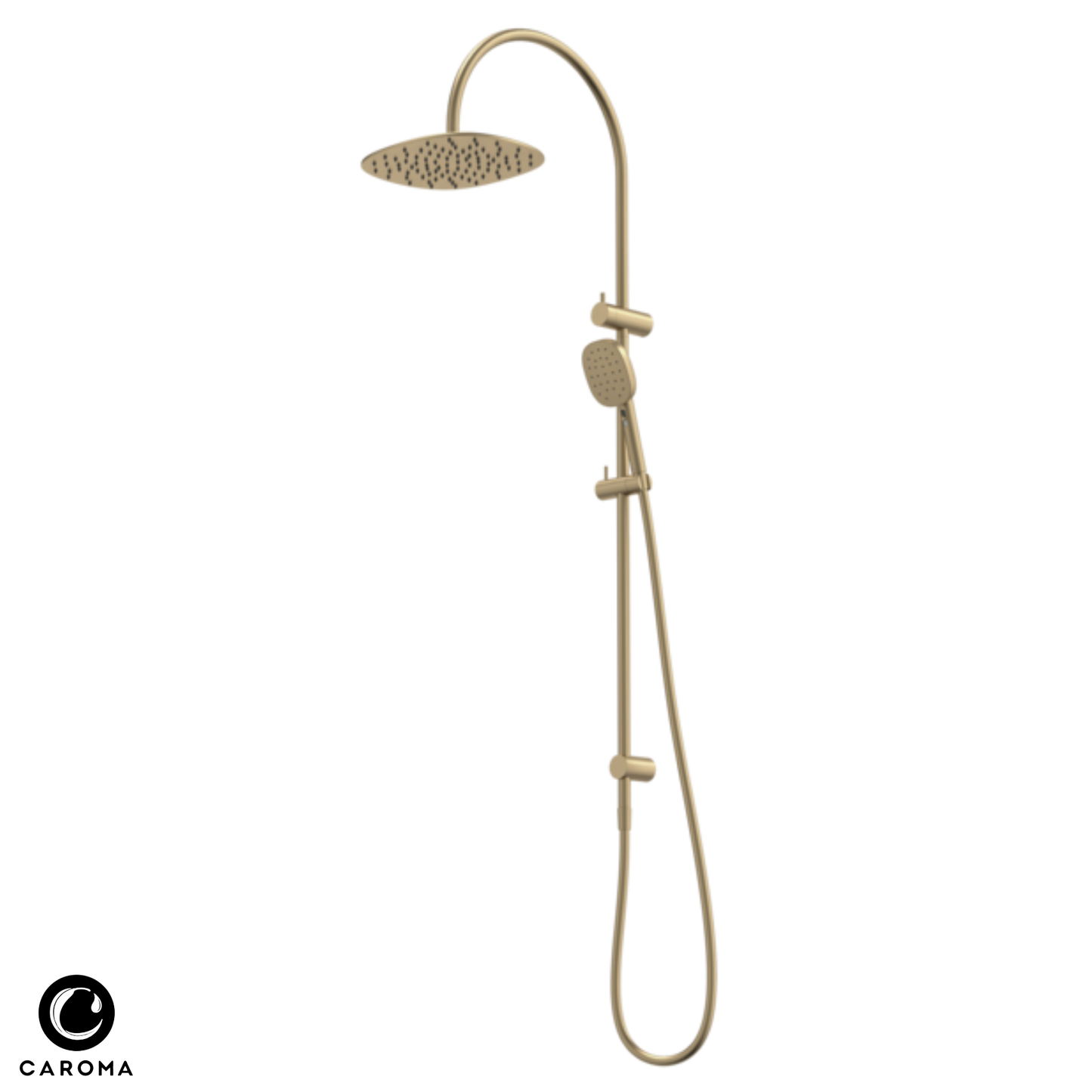 Caroma Contura II Rail Shower with Overhead | Available in 5 Colours