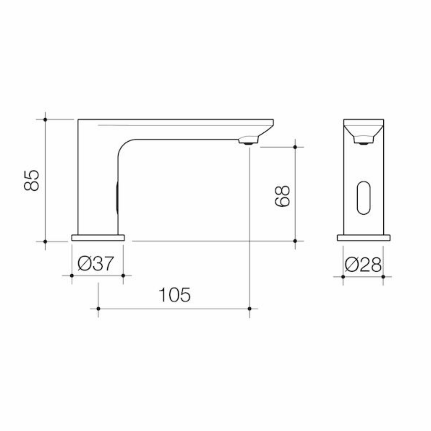 Caroma Urbane II Sensor Hob Mounted Soap Dispenser | Available in 5 Colours