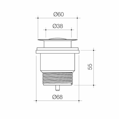 Caroma Bath/Basin Pop Up Plug & Waste Compact | Available in 6 Colours