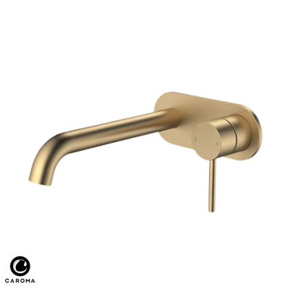 Caroma Liano II Wall Basin/Bath Mixer (Rounded Cover Plate) 210mm - Available in 6 Colours