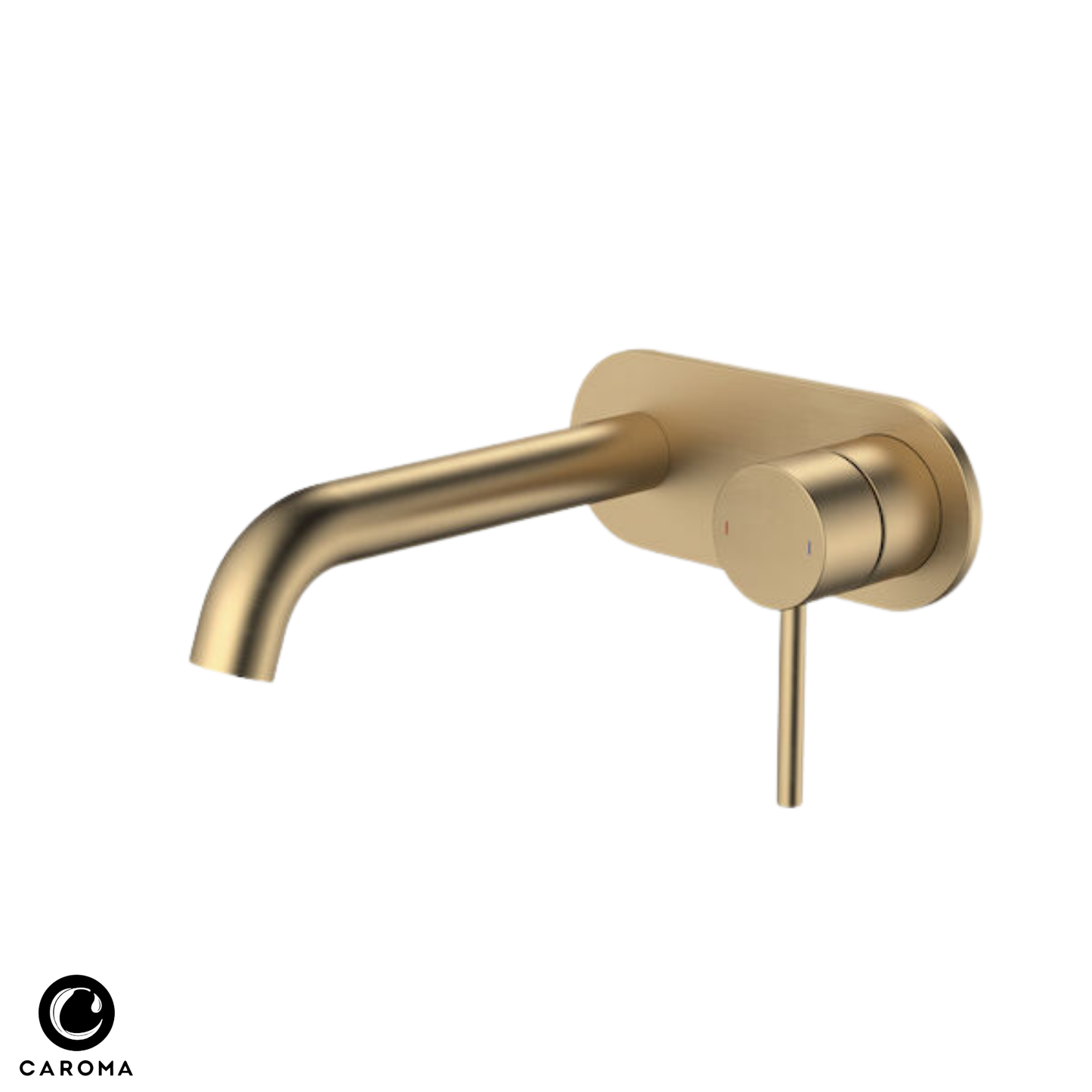 Caroma Liano II Wall Basin/Bath Mixer (Rounded Cover Plate) 175mm - Available in 6 Colours